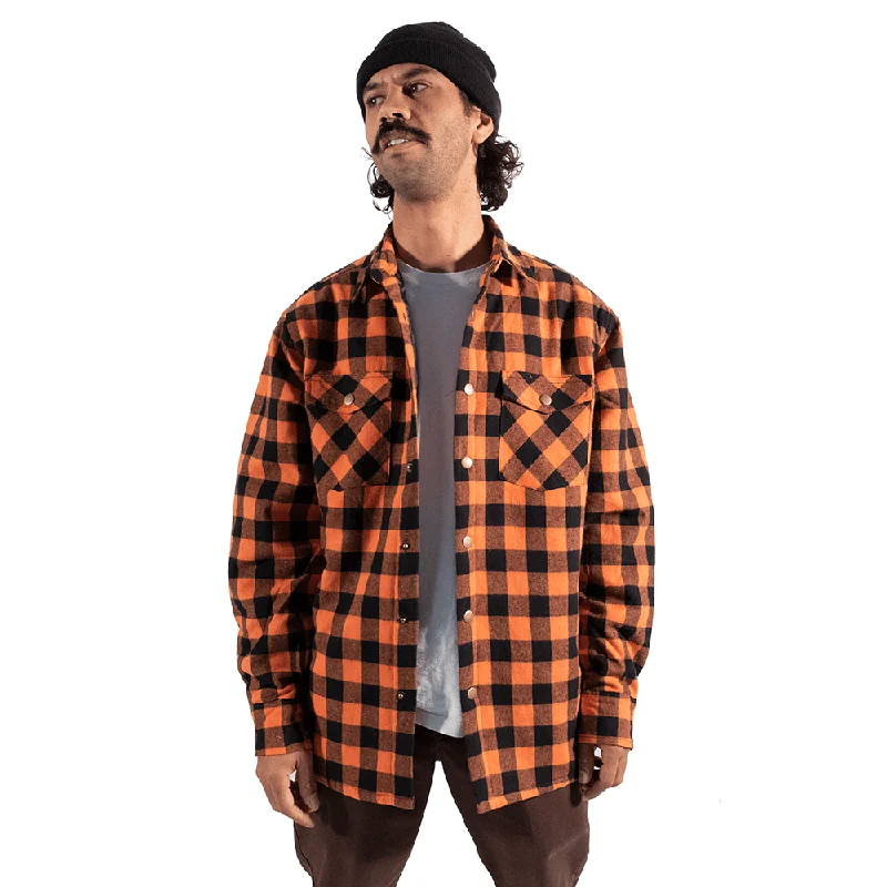 Orange Soft Padded Flannel Jacket