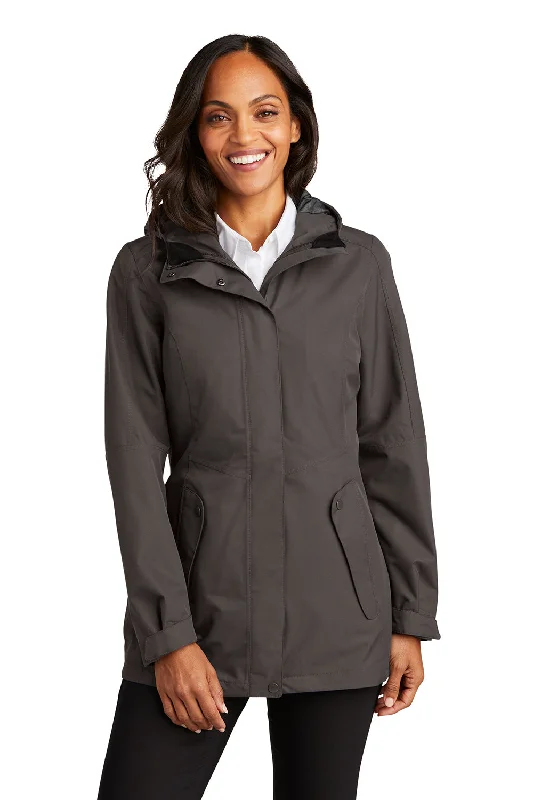 Port Authority Womens Collective Waterproof Full Zip Hooded Jacket - Graphite Grey