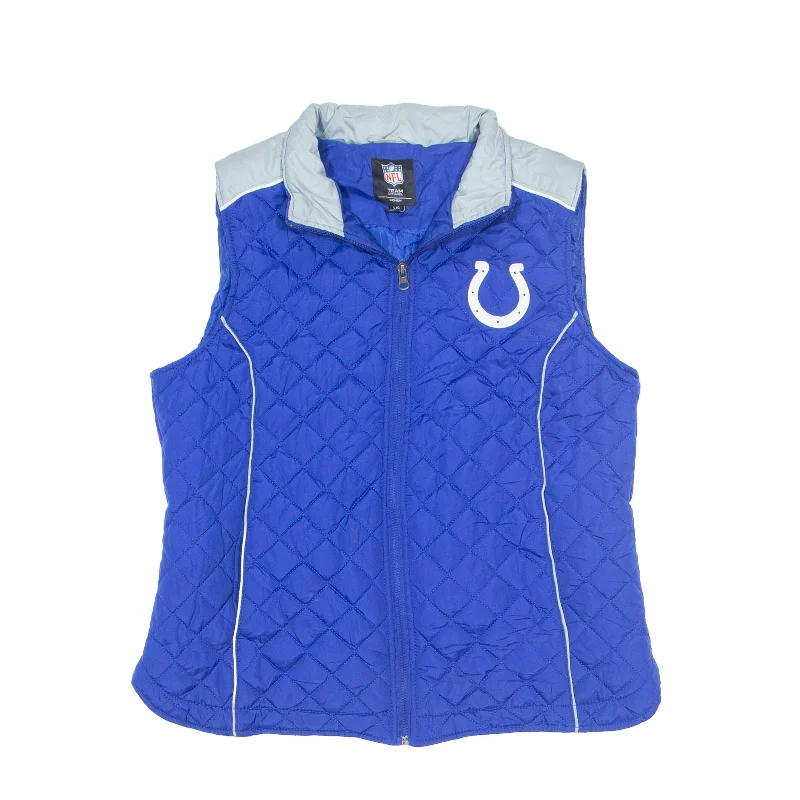 NFL Indianapolis Colts Insulated Quilted Gilet Blue Womens L