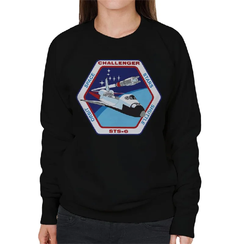 NASA STS 6 Space Shuttle Challenger Mission Patch Women's Sweatshirt