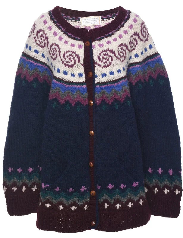 Wool Nordic Cardigan - XL