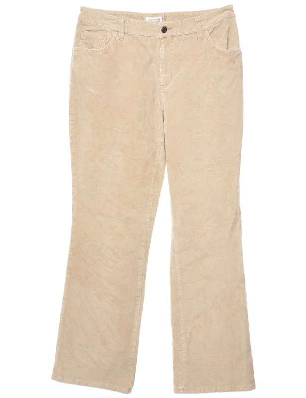 Beige Classic Corduroy Trousers - W32 L30