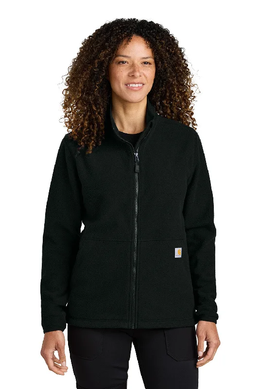 Carhartt Womens Textured Fleece Full Zip Jacket - Black - New