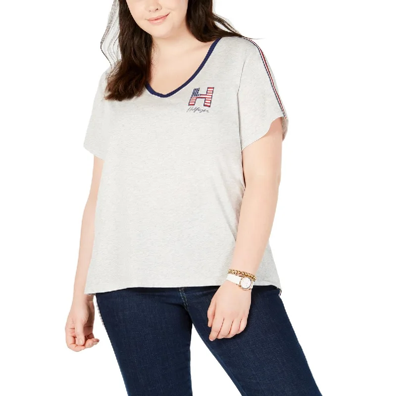 Tommy Hilfiger Sport Womens Plus Fitness Running T-Shirt