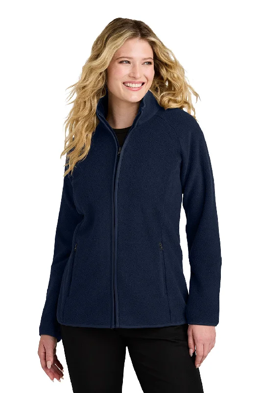 Port Authority Womens C-FREE Raglan Pill Resistant Fleece Full Zip Jacket - True Navy Blue - New