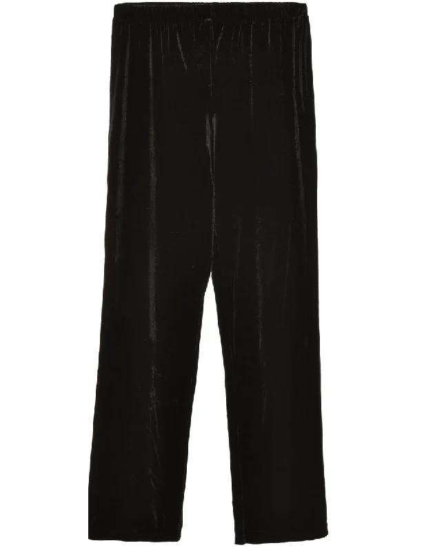 Black Velvet Trousers - W30 L33