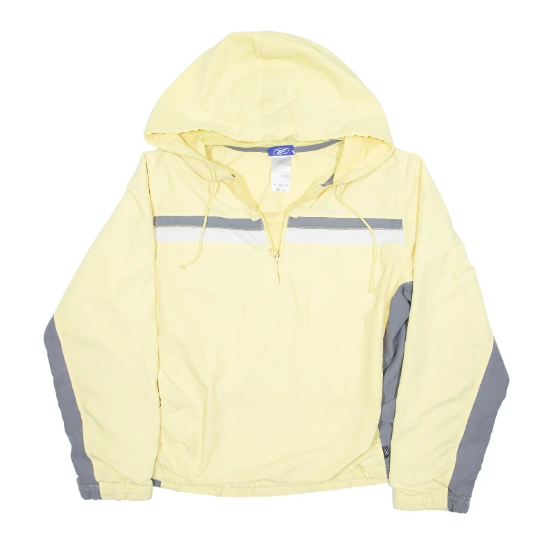 REEBOK 1/4 Zip Pullover Jacket Yellow Womens UK 14